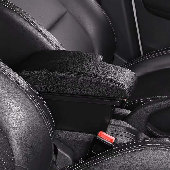 für Juke Armlehnen Doppelschicht Consoles Armlehne Box Auto Aufbewahrungsbox Alles schwarz, Alles sc