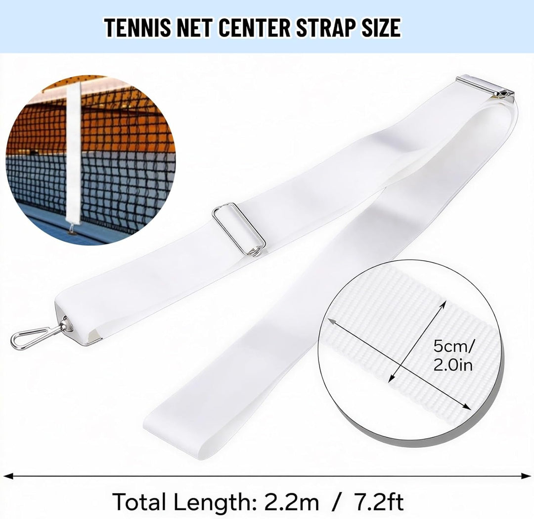 VGEBY Tennisnetzgurt, Tennisnetz-Mittelgurt, Verstellbare Tennisnetz-Mittelgurte, Edelstahlschnalle