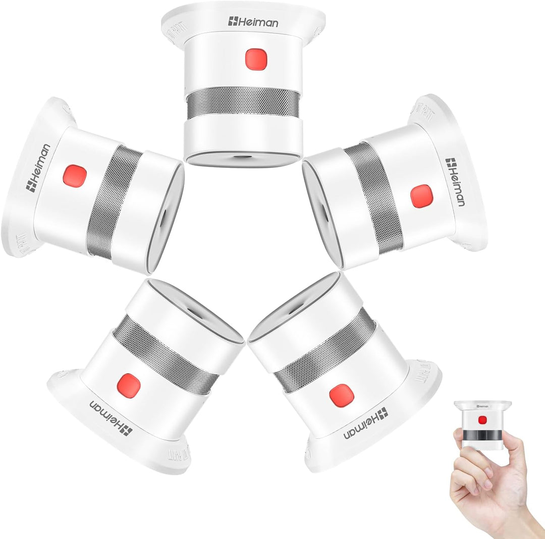 HEIMAN Rauchmelder Mini Feuermelder mit 10 Jahren Batterielaufzeit TÜV und EN14604 Zertifizierter Ra