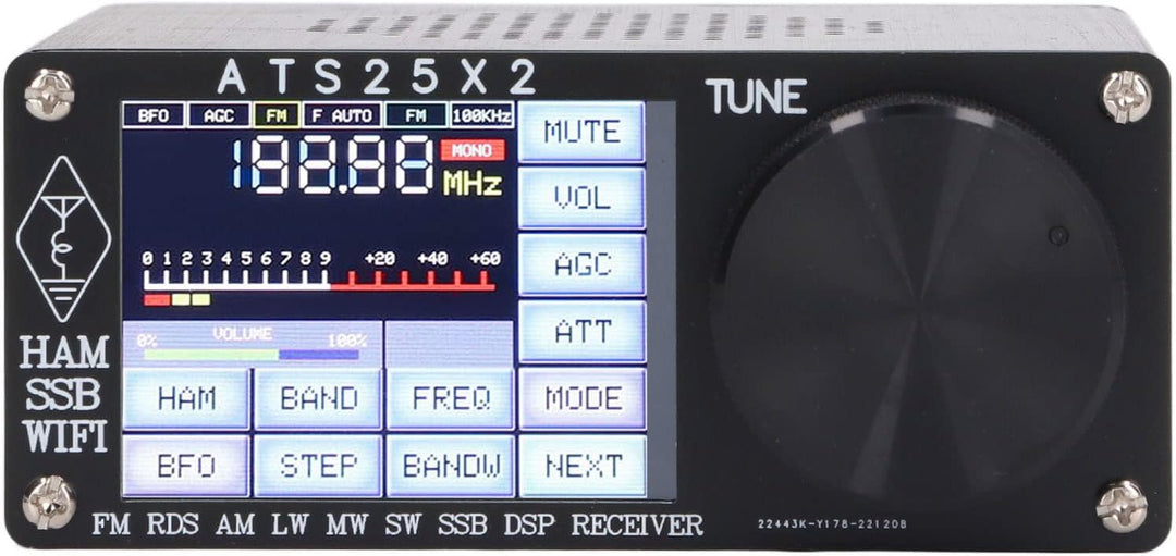 Vollband-Radioempfänger, FM AM MW SW SSB DSP Kurzwelle Multi-Modi, Tragbarer Handfunkrekorder mit Sp