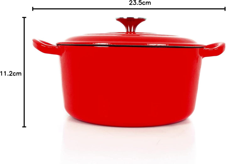 Echtwerk Schmortopf aus Gusseisen mit Emaille-Beschichtung, Brotbacktopf, Für Backöfen, Grill und In