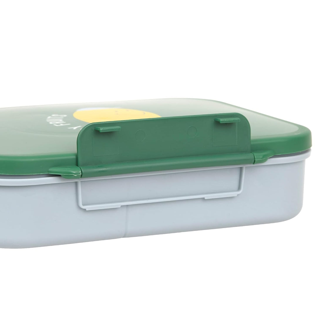 LÄSSIG Kinder Bento Lunchbox Brotdose mit Fächern Happy Fruits Lemon | Für Kindergarten und Schule,