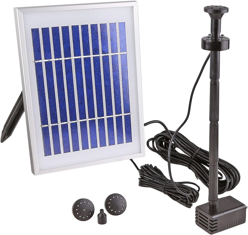 CLGarden Solar Pumpe Springbrunnen NKASP4 kleine Solarpumpe mit Akku und LED Teichpumpe für Miniteic