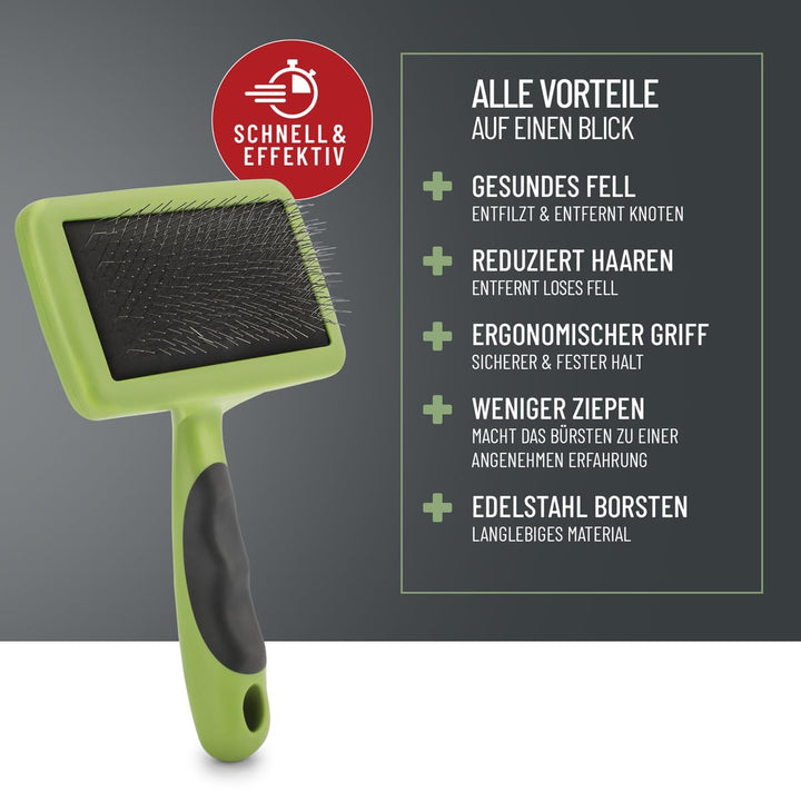 TESTURTEIL SEHR GUT 05/24 ReaVET Hundebürste, Katzenbürste, Zupfbürste für Langhaar Hunde & Katzen I