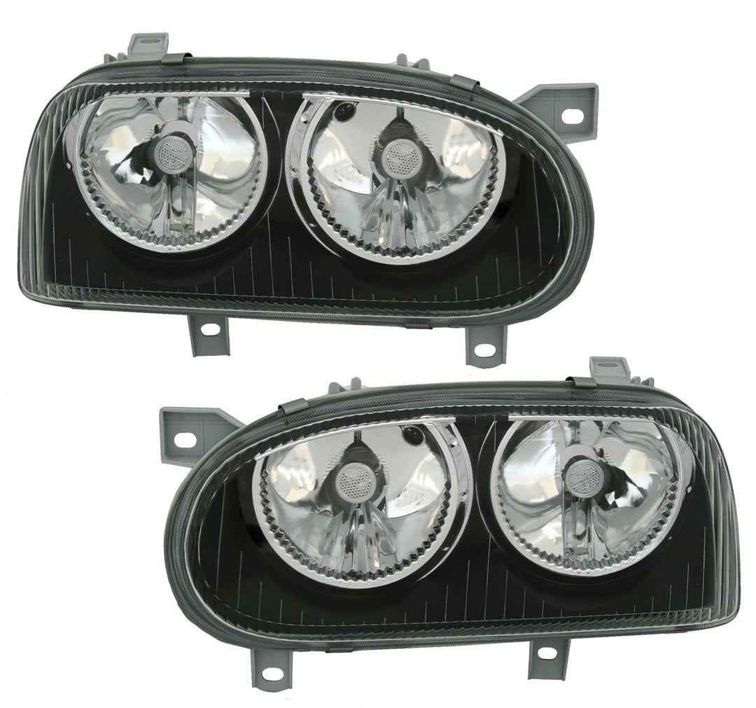 AD Tuning 961062 Scheinwerfer Set (2-teilig), Klarglas Schwarz