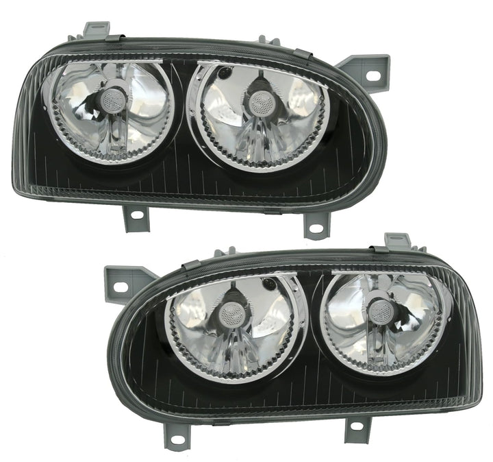 AD Tuning 961062 Scheinwerfer Set (2-teilig), Klarglas Schwarz