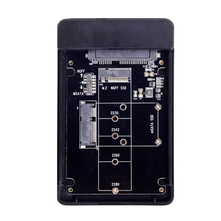 Xiwai Combo M.2 NGFF B-Key & mSATA SSD auf USB Typ-C Konverter Gehäuse mit Schalter