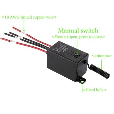 dstfuy lichtschalter set funk,2 Wege Mini Fernschalter,DC 5V/12V/24V/48/10A Wireless Lichtschalter F