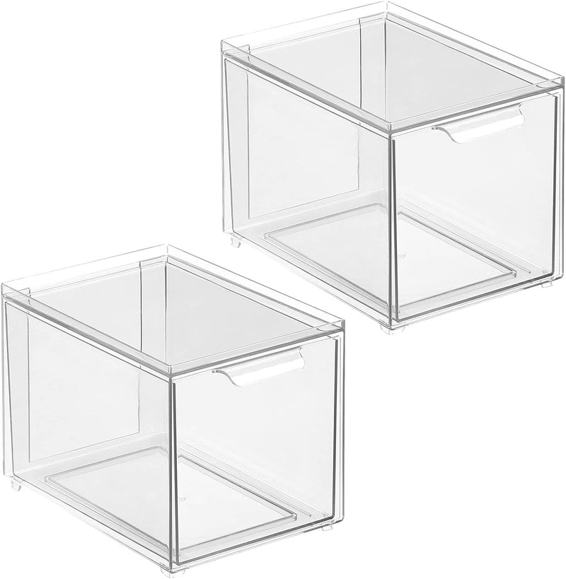 mDesign Kosmetikorganizer – stapelbare Schubladenbox aus Kunststoff – praktische Box zur Aufbewahrun