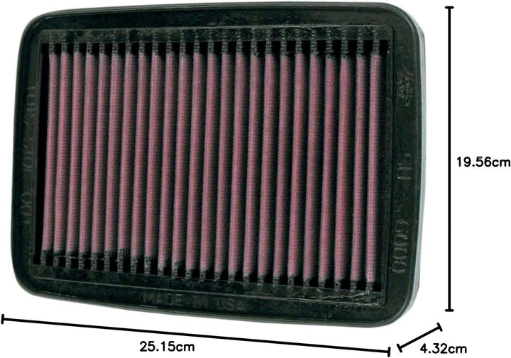 K&N SU-6000 Motorrad K&N Tausch-Luftfilter, Rot