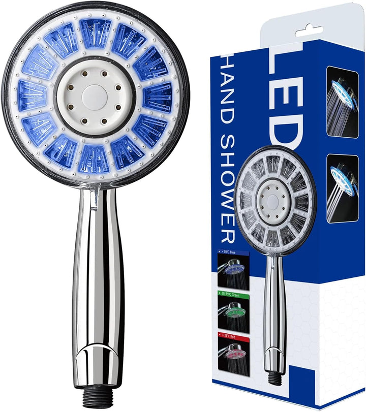 Duschkopf Farbwechsel, LED Duschkopf mit Lichter, Duschkopf mit LED Licht, Handbrause Duschkopf mit