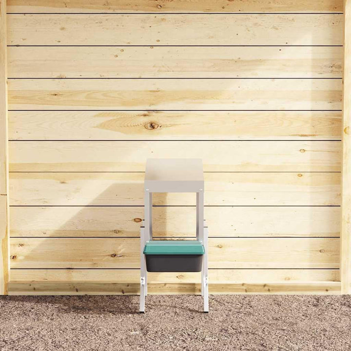 Hühner-Nistkasten mit 2 Fächern, höhenverstellbare Beine, verzinkter Stahl, langlebiges Material, fü