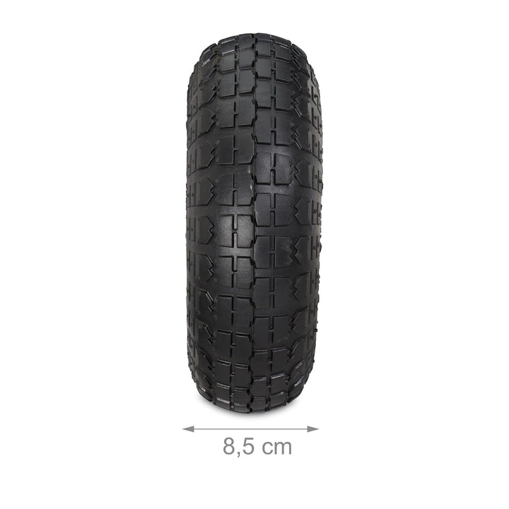 Relaxdays 2X Sackkarrenrad 4.1/3.5-4, luftbereifte Ersatzräder für Bollerwagen, 16mm Achse, 136kg, 2