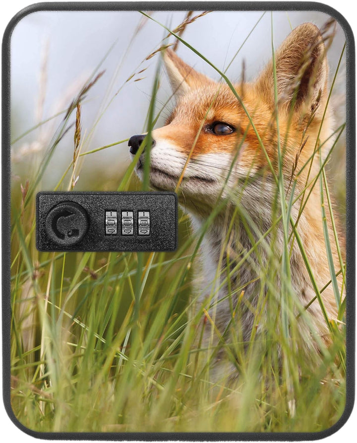 banjado® Burg-Wächter® abschliessbarer Schlüsselkasten mit Motiv Fuchs für 20 Schlüssel - Schlüsselk