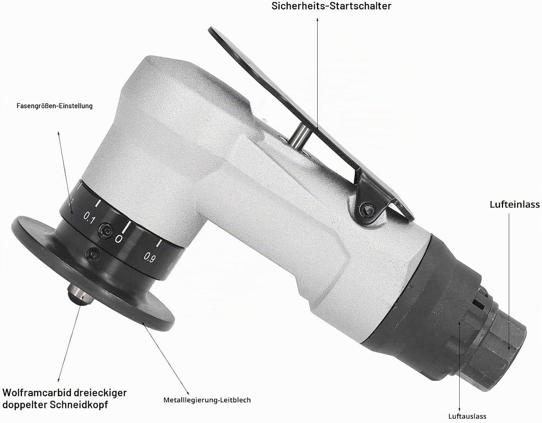 Mini Pneumatische Lineare Anfasmaschine, Tragbare Tragbare 45 Grad Bogenluft Anfasmaschine Zum Besch