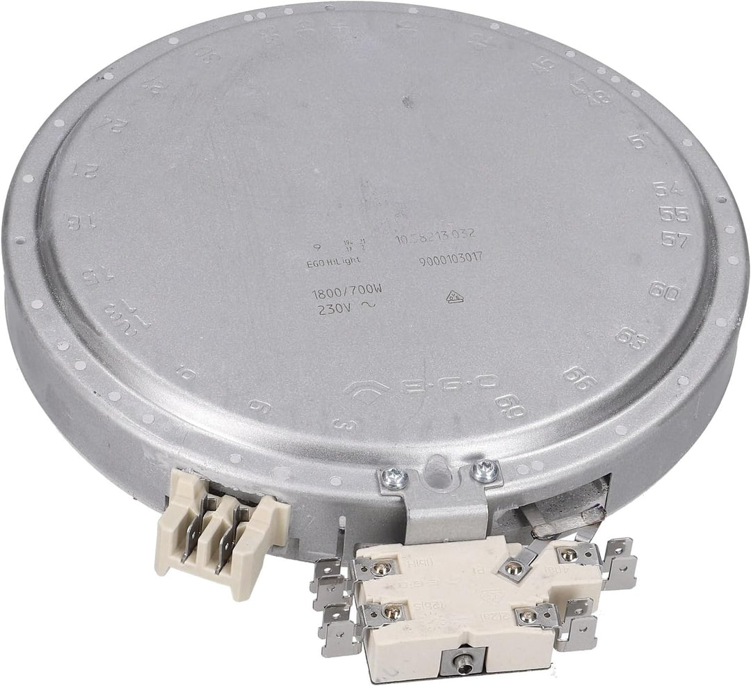 easyPART Kompatibel/Ersatz für EGO 10.58213.032 Strahlheizkörper Zweikreis Glaskeramikkochfeld 1800/