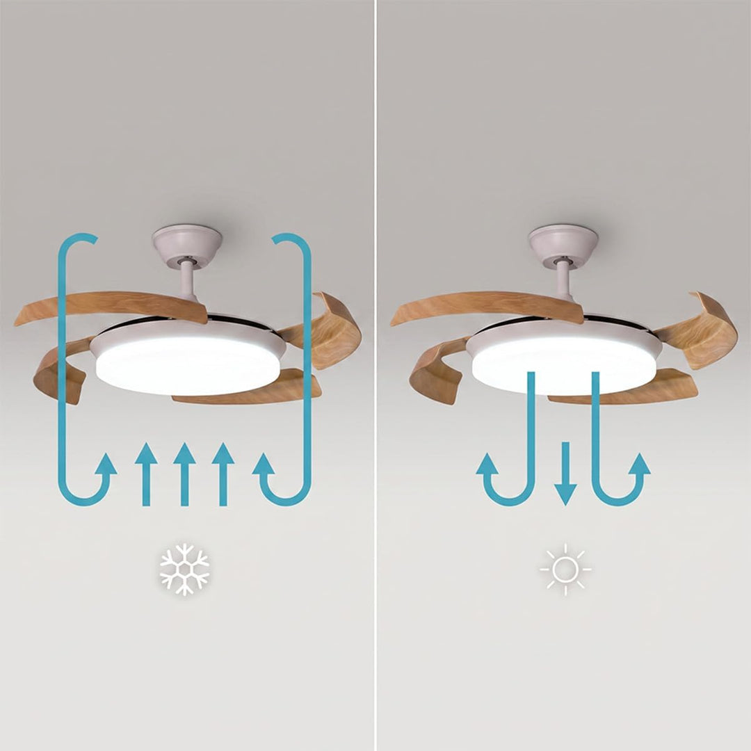 Cecotec Deckenventilator mit Licht Aero 4500 Puzzle Invisible Black | 30 W DC-Motor, Fernbedienung,