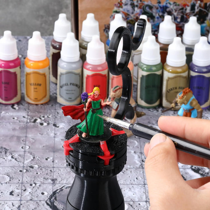 Acryl Miniature Farben Starter Set-22 Paint:Metallic Gold&Silber Primer&Shade 7 NPC Miniature-Tablet