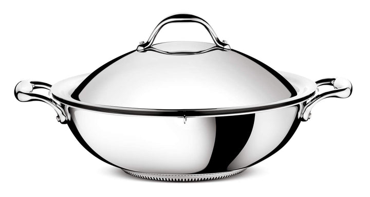 Lagostina Accademia Lagofusion Wok + Deckel aus Edelstahl 18/10, Ø 30 cm, 5 L, Topf für Induktion, G