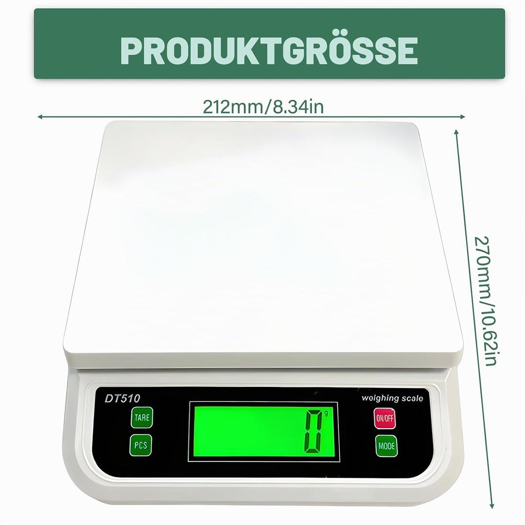 Waage Küchenwaage: 30kg/1g Küchenwaage digital, Food Scale mit LCD-Display Digitalwaage mit 6 Einhei