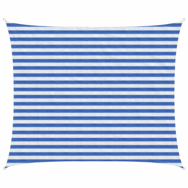 vidaXL Sonnensegel 2,5 x 3,5 m HDPE Rechteckig Blau und Weiss 2,5 x 3,5 m Blau und Weiss, 2,5 x 3,5