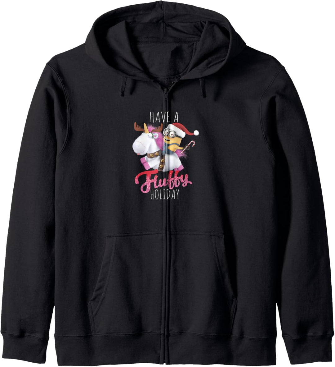 Despicable Me Minions Dave Christmas Riding Unicorn Holiday Kapuzenjacke