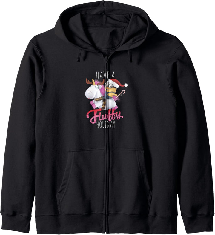 Despicable Me Minions Dave Christmas Riding Unicorn Holiday Kapuzenjacke