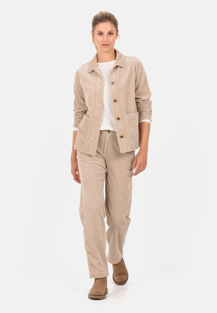 camel active Damen Breitcord Worker Jacket 42 Beige, 42 Beige