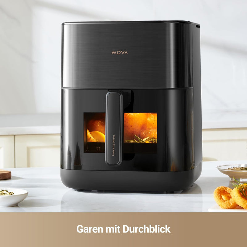 Dreame Mova AeroChef™ FD10 Pro Heissluftfritteuse, Schnelles Knuspriges Garen, ölfreie Fritteuse, 6L