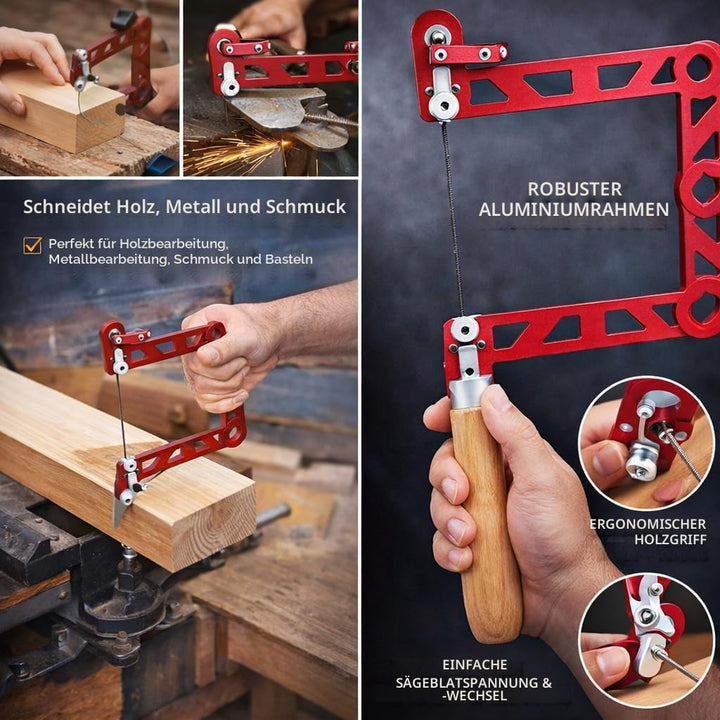 Laubsäge, Laubsäge für Holzarbeiter, U-Form, Holzgriff, Laubsäge für Holzbearbeitung, Schmuckherstel