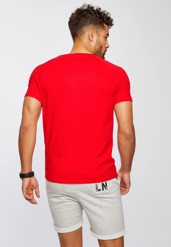 Leif Nelson Gym Herren Fitness T-Shirt Slim Fit Moderner Männer Bodybuilder Trainingsshirt Kurzarm T