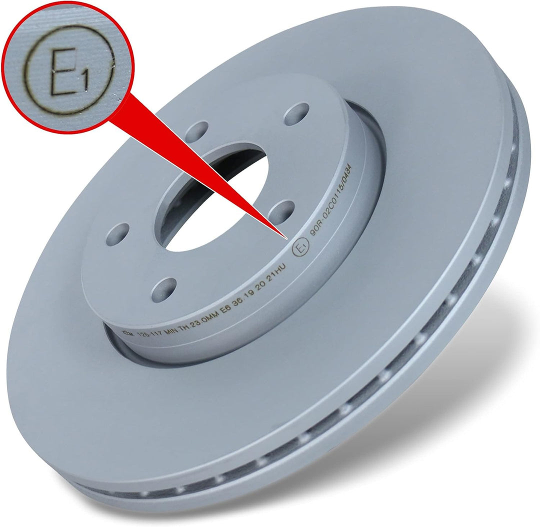 ATE Bremsenset Vorderachse inkl. Bremsscheiben vorne Ø 278 mm belüftet und Bremsbeläge vorne Kompati