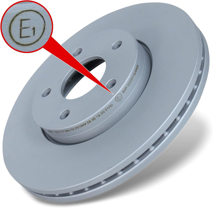 ATE Bremsenset Vorderachse inkl. Bremsscheiben vorne Ø 278 mm belüftet und Bremsbeläge vorne Kompati