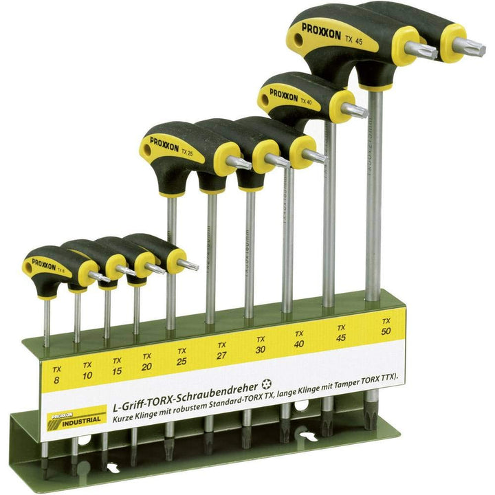 PROXXON 22652 Satz TORX Schraubendreher L-Griff 10 teiilig TX/TTX 8-50