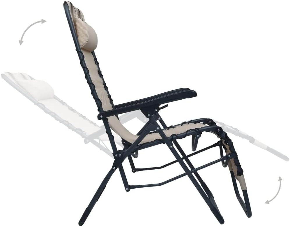 vidaXL Liegestuhl Klappbar Hochlehner Gartenliege Relaxliege Strandliege Liege Gartenmöbel Gartenstu