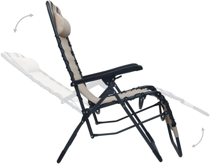 vidaXL Liegestuhl Klappbar Hochlehner Gartenliege Relaxliege Strandliege Liege Gartenmöbel Gartenstu