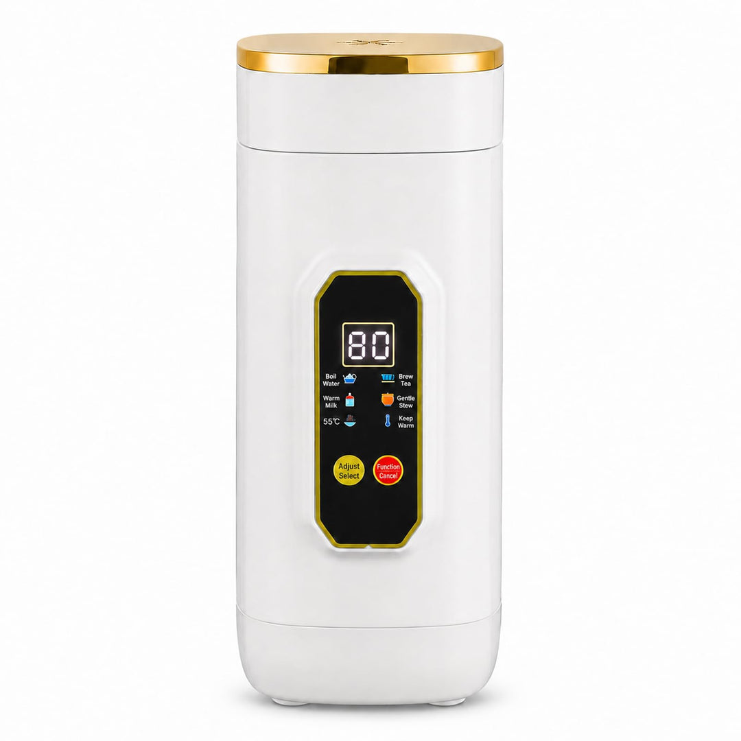 Reisewasserkocher Klein 650ml, 6-in-1 Elektrischer Wasserkocher Präzise Temperaturregelung Schnelles