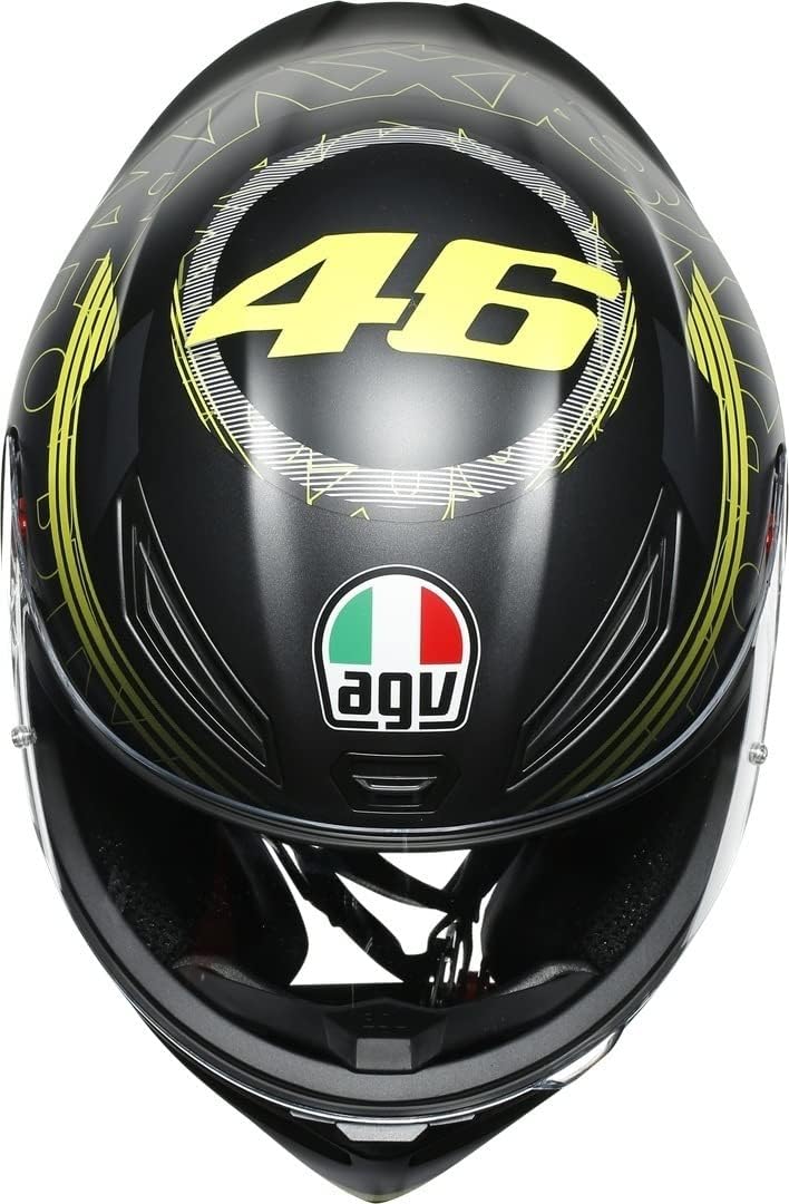 AGV Unisex-Adult K1 E2205 Top Motorrad Helm XS Schwarz, XS Schwarz