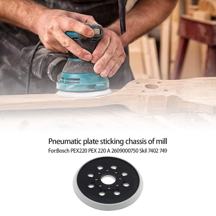 125 mm Klett-Schleifunterlage, Ersatzteil, kompatibel mit Bosch GEX125-1A PEX220 PEX220A Skil 7402 7
