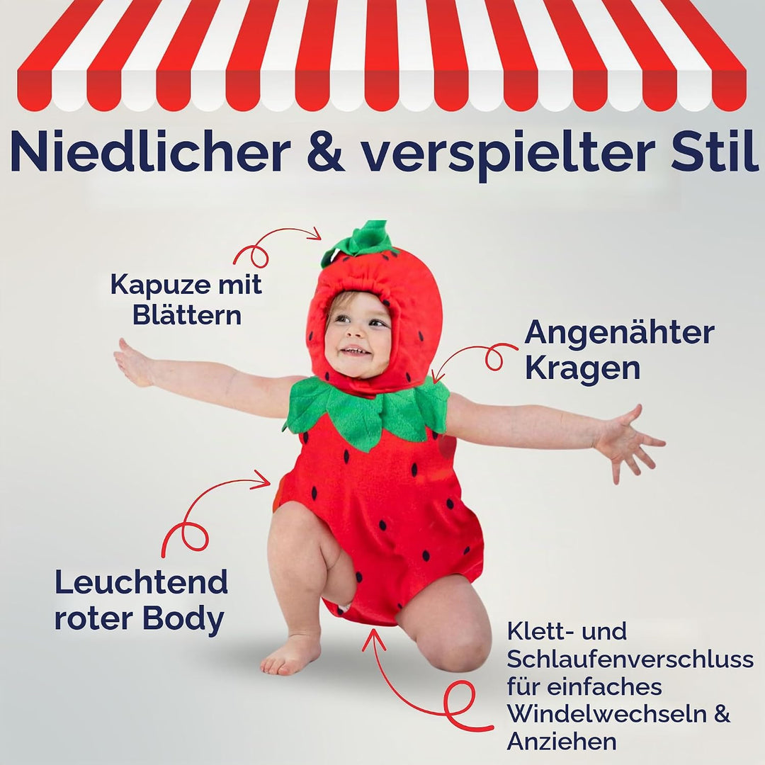 Dress Up America Süsses Baby-Erdbeer-Kostüm 6-12 Monate (Gewicht: 7-95 kg Höhe: 61-71 cm), 6-12 Mona