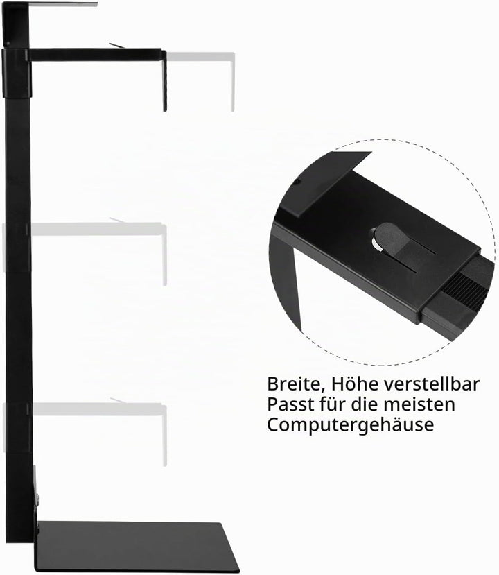 QWORK® PC Halterung unter Schreibtisch, verstellbare computergehäuse Halterung, pc wandhalterung, pa