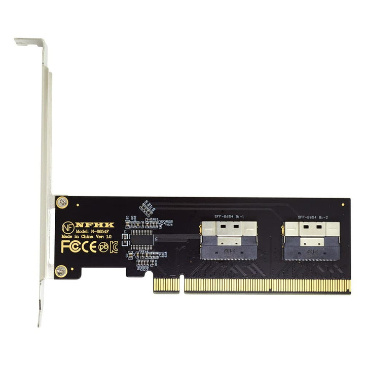 NFHK Dual Slimline SFF-8654 8X 4 NVME auf PCIE Express 3.0 4.0 Raid Card VROC Raid0 Hyper Adapter Du