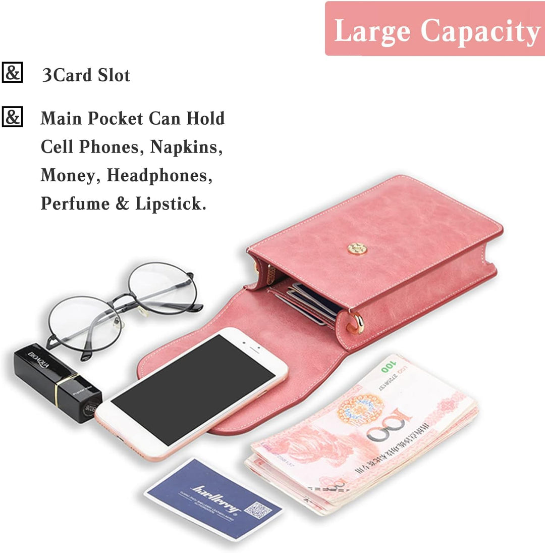 PORRASSO Handy Umhängetasche Damen Mode Handytasche PU Schultertasche Mädchen Geldbörse Crossbody Ba