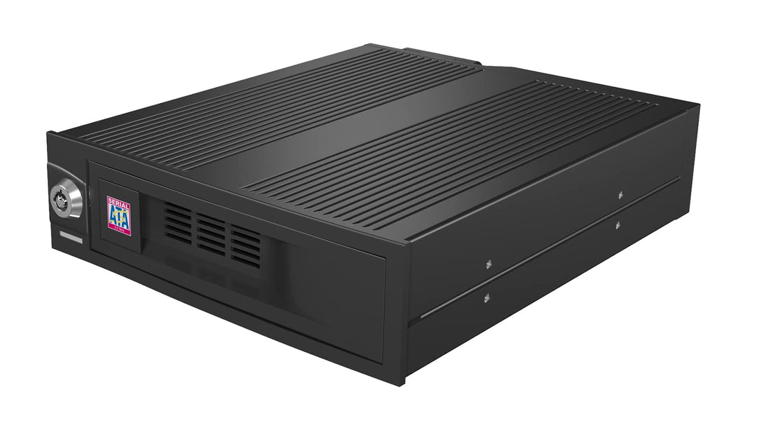 Icy Box IB-170SK-B Wechselrahmen für 1x 3,5" (8,9 cm) SATA HDD für 1x 5,25" Schacht, SATA III, EasyS