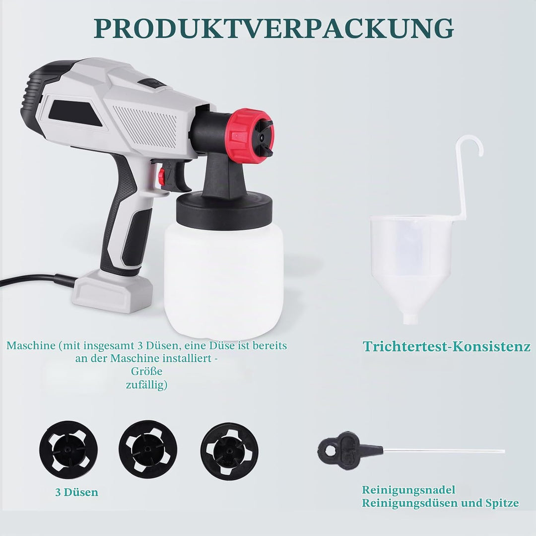 YJINGRUI Kuchendeko Airbrush Elektrische Mousse Cake Sprayer 800ml (500W)