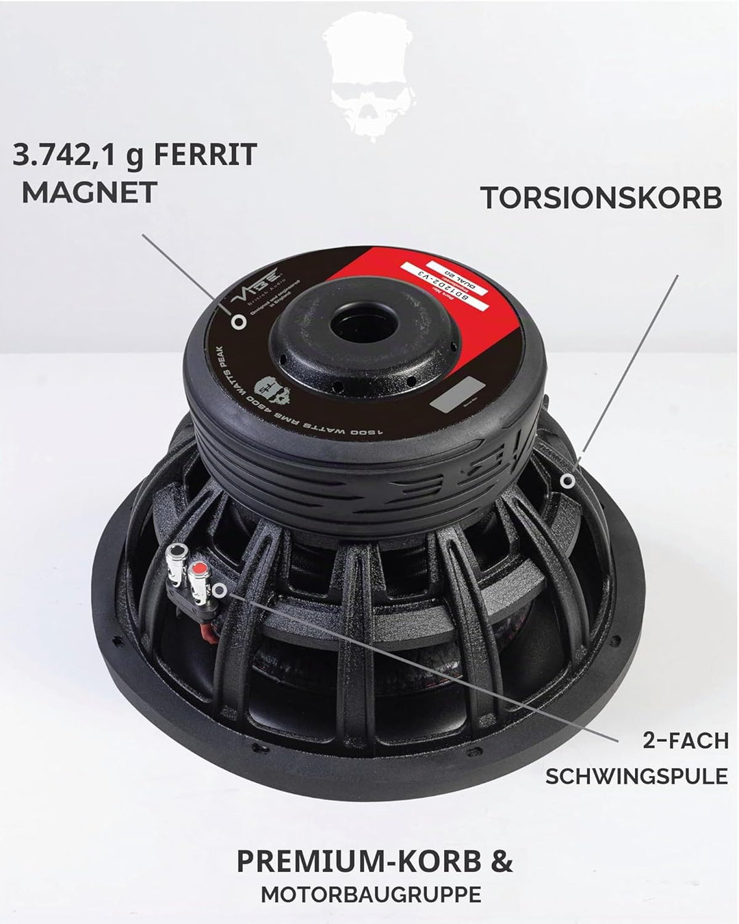 VIBE BD12SPL 30,5 cm Subwoofer (Dual 4 Ohm) 1500W RMS SPL