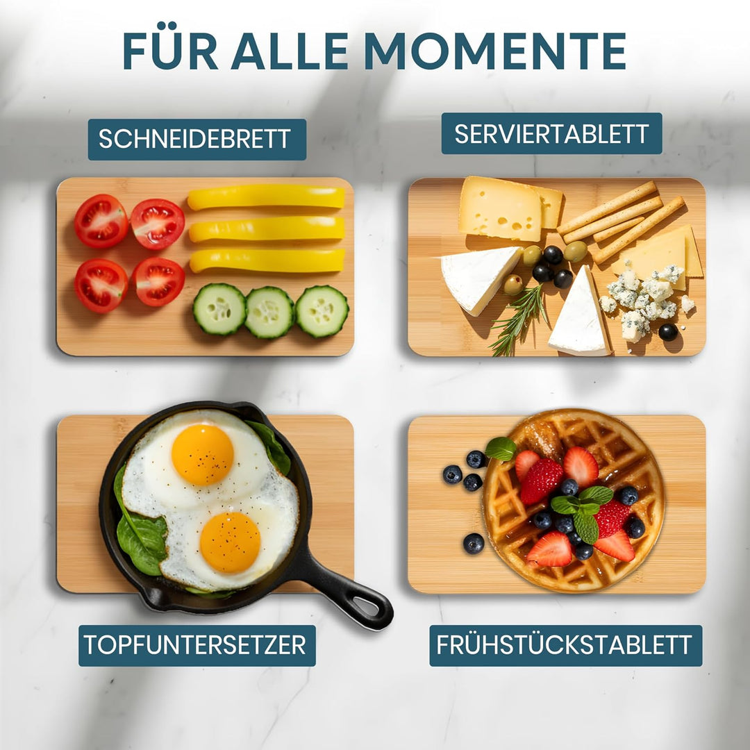 breakboard Frühstücksbrettchen 12er-Set by Molunda - 22 x 14 x 0,8 cm Frühstücksbretter - antibakter