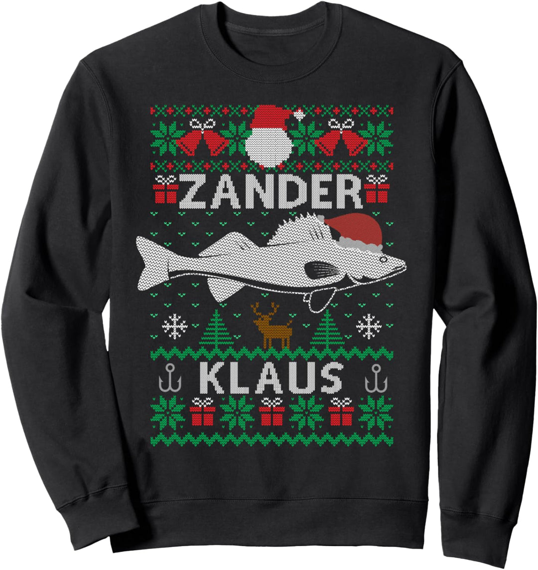 Zander Klaus I Lustiges Zanderangler Angler Angeln Raubfisch Sweatshirt