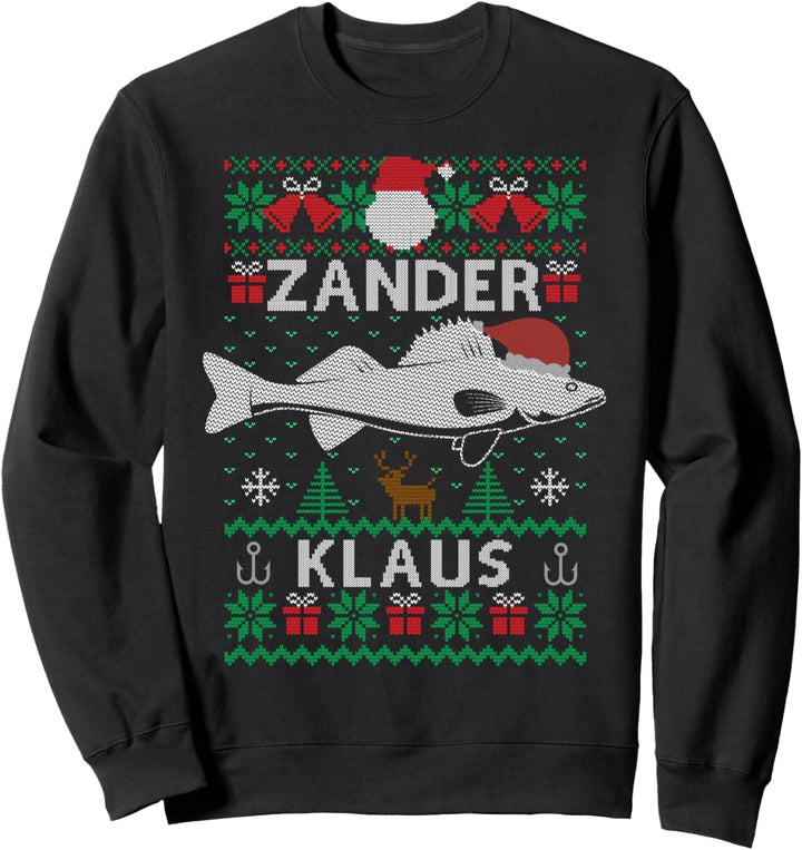 Zander Klaus I Lustiges Zanderangler Angler Angeln Raubfisch Sweatshirt