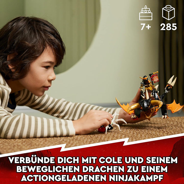 LEGO NINJAGO Coles Erddrache EVO, Spielzeug zum Sammeln mit aufrüstbarem Drachen & Skorpion-Figur so